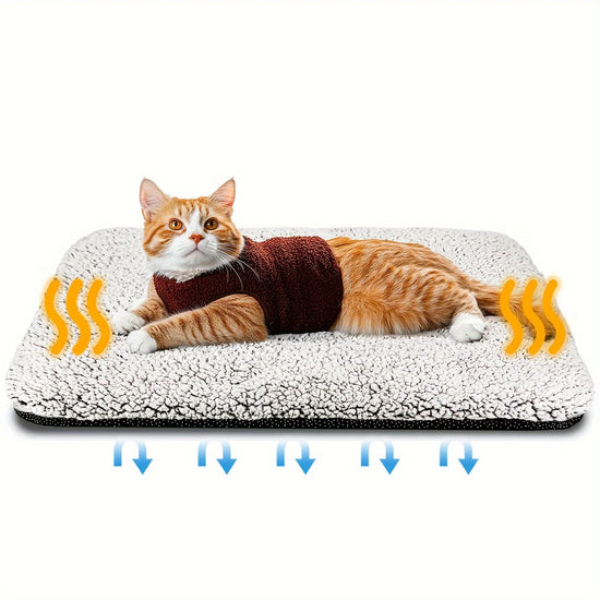 Coussinets auto-chauffants pour animaux de compagnie, couverture pour chiots, tapis chaud pour chats, chiens, lavables, avec corps thermique, coussin central réfléchissant