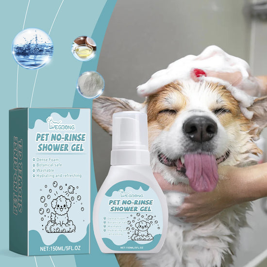 Shampoing sec sans rinçage sans eau, pour chat, chien, toilettage des animaux, nettoyage des animaux domestiques, Spray de bain moussant à sec, fournitures pour animaux de compagnie, 150ml
