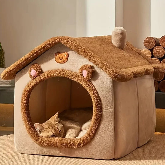 Maison pliable pour animaux de compagnie, amovible et lavable, grotte pour chiots, canapé, lit pour animaux de compagnie, pour chiens Extra petits et chats de petite et moyenne taille