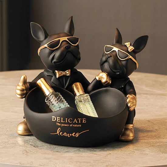 Statue de bouledogue d&