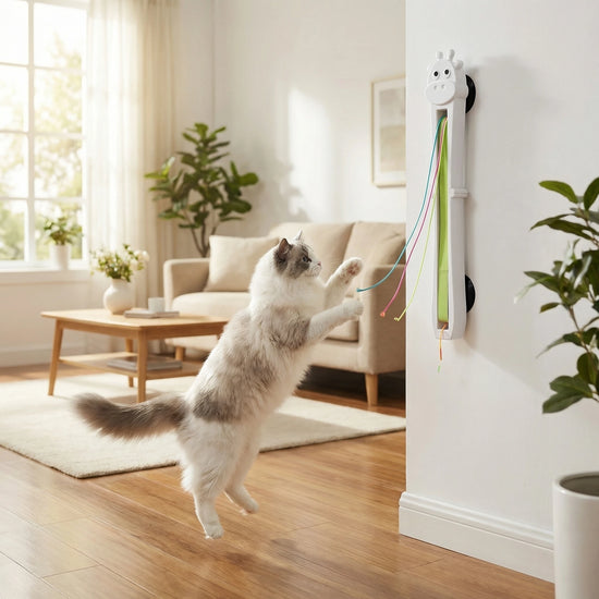 Machine entièrement automatique pour taquiner les chats, lance et resserre automatiquement des cordes, permettant aux chats de se détendre et de soulager l&