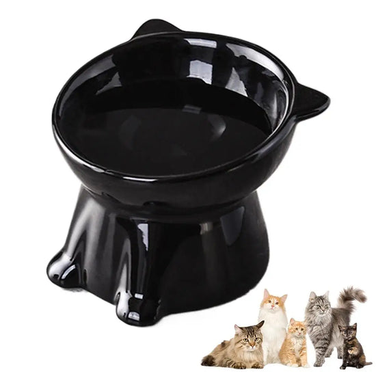 Gamelle pour chat en céramique, accessoires pour animaux de compagnie, design diagonal surélevé, protection de la colonne cervicale, gamelle pour chien, gamelle à eau, fournitures pour animaux de compagnie