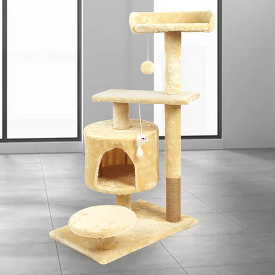Arbre à Chat 2 Niveaux Animexa™ – Bois Design & Confort Moderne